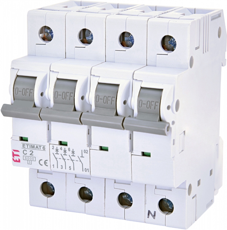 WYŁĄCZNIK NADPRĄDOWY ETIMAT 6 3P+N C2 - 002146508 - ETI