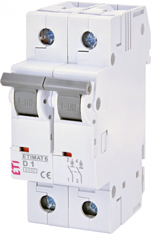 WYŁĄCZNIK NADPRĄDOWY ETIMAT 6 2P D1 - 002163504 - ETI
