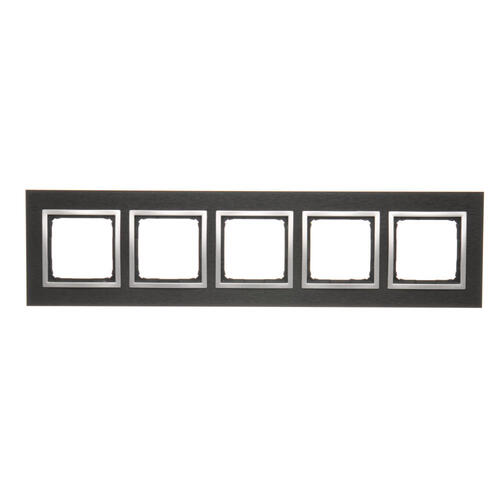 Ramka 5-krotna Nature-Metal, INOX YIN, IP20/IP44* (*IP44-należy zastosować zestaw uszczelek DUN5) - DRN5/78 - KONTAKT SIMON