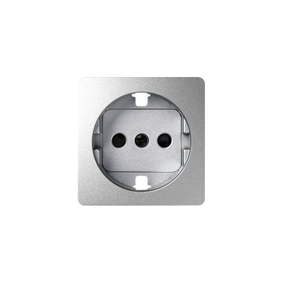 Pokrywa gniazda pojedynczego Schuko z przesłonami; aluminium - 82041-93 - KONTAKT SIMON