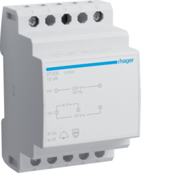 TRANSFORMATOR DZWONKOWY NAPIĘCIE WTÓRNE 8V/2A LUB 12V/1 33A - ST305 - HAGER
