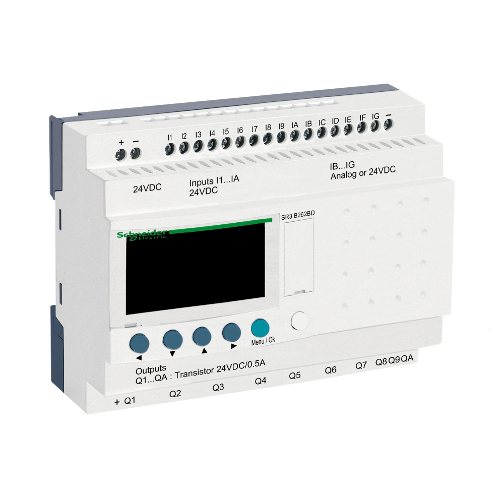 STEROWNIK ZELIO LE 16WE_D/10WY_T 24VDC RTC/LCD. - SR3B262BD - SCHNEIDER ELECTRIC