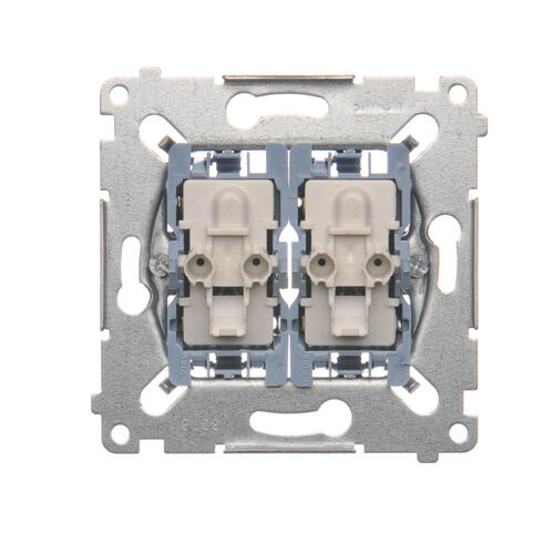 Łącznik schodowy i przycisk zwierny (mechanizm) 10AX, 250V~, szybkozłącza - SW6P1M - KONTAKT SIMON