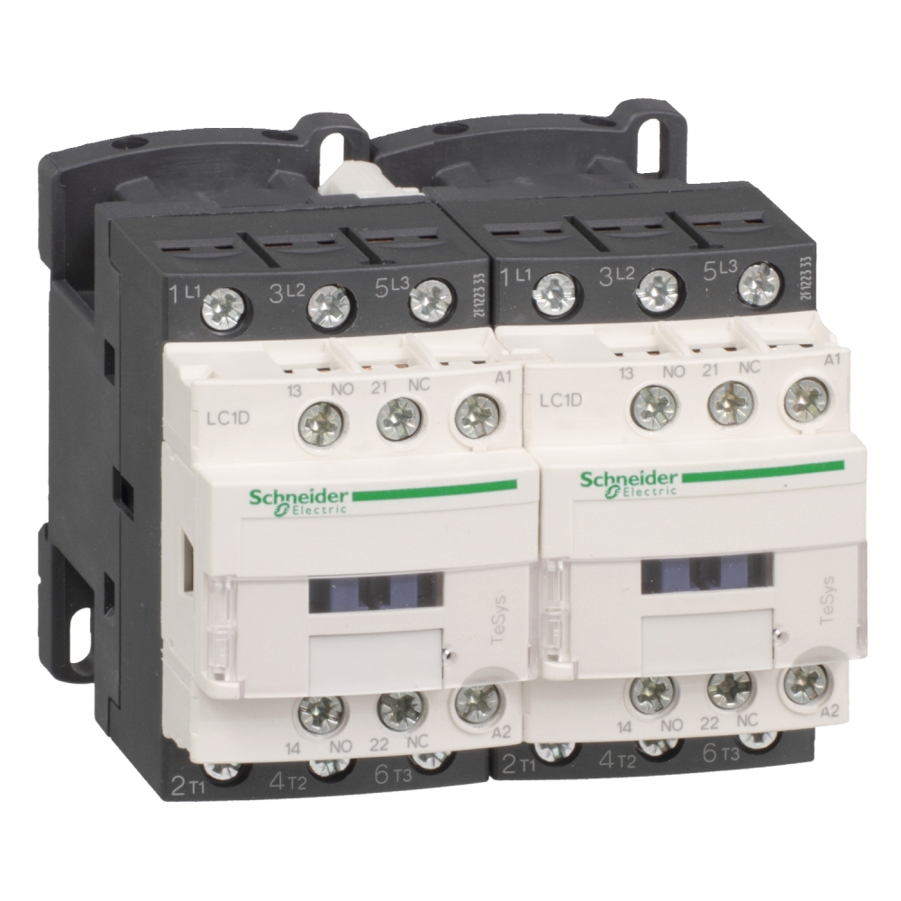 STYCZNIK NAWROTNY TESYS D AC3 18A 3P 1NO 1NC 24VDC ZACISKI SKRZYNKOWE - LC2D18BD - SCHNEIDER ELECTRIC