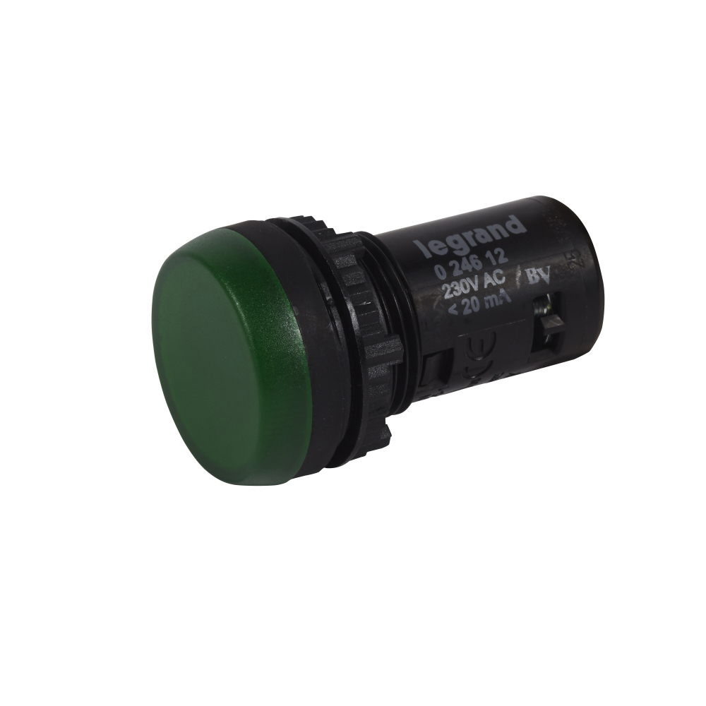 LAMPKA MONO LG 230V ZIELONA. - ZAMIENNIK DLA 024142 - 024612 - LEGRAND