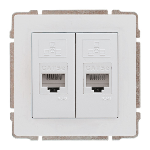 GNIAZDO KOMPUTEROWE POJEDYNCZE RJ45, BEZ RAMKI, BIAŁY KOS 66 - 660466 - KOS