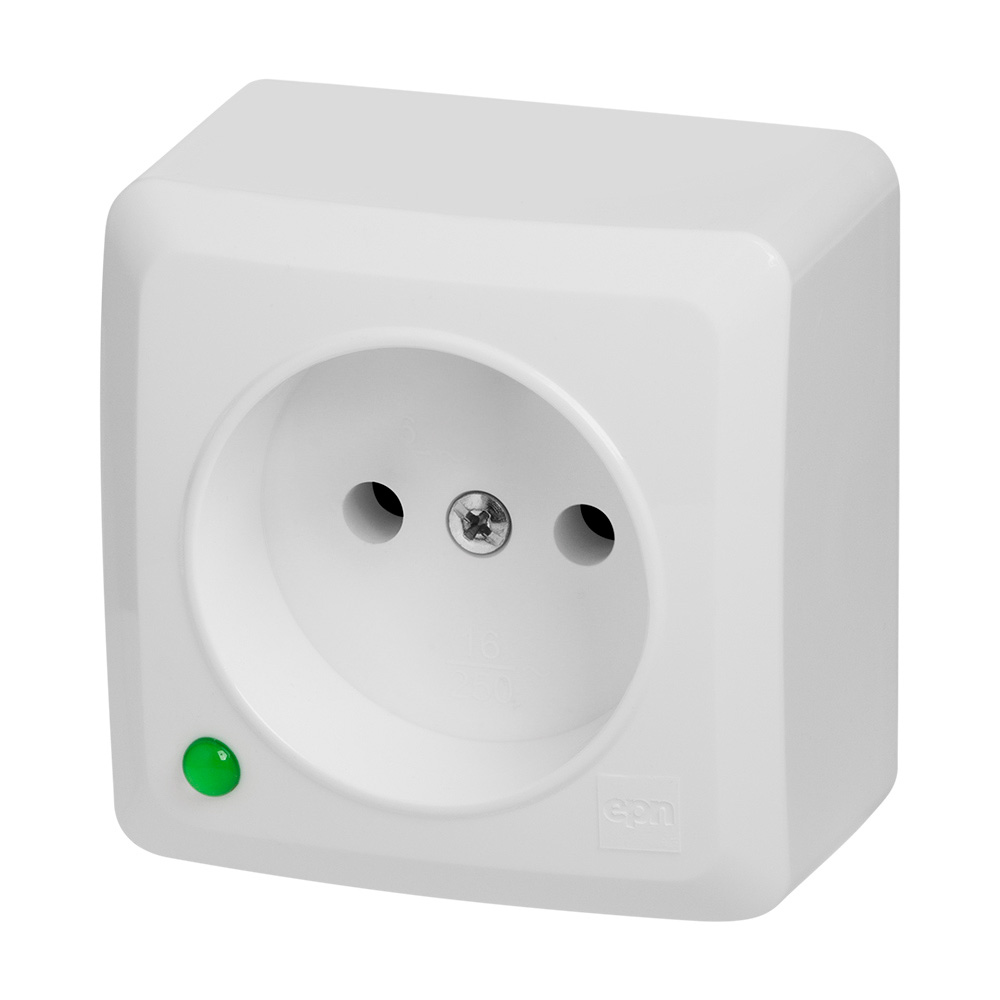 GNIAZDO POJEDYNCZE BIAŁY IP20 BERG - 3740-00 - ELEKTRO-PLAST NASIELSK