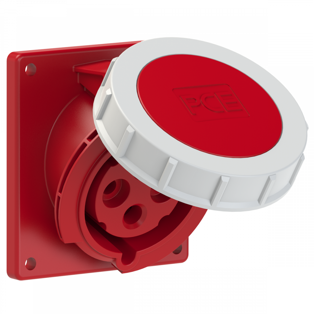 GNIAZDO TABLICOWE SKOŚNE POWER TWIST 32A 400V 3P+Z TWIST 80x97mm - 4242-6 - PCE