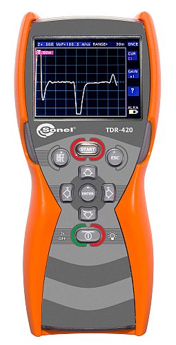 LOKALIZATOR USZKODZEŃ KABLI METALOWYCH / REFLEKTOMETR SONEL TDR-420 - WMPLTDR420 - SONEL