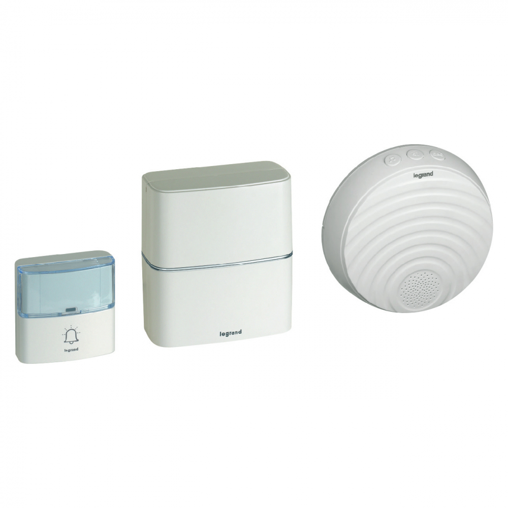 DZWONEK BEZPRZEWODOWY SERENITY Z DODATKOWYM ODBIORNIKIEM COMFORT 230V - BIAŁY - ZESTAW - 094272 - LEGRAND