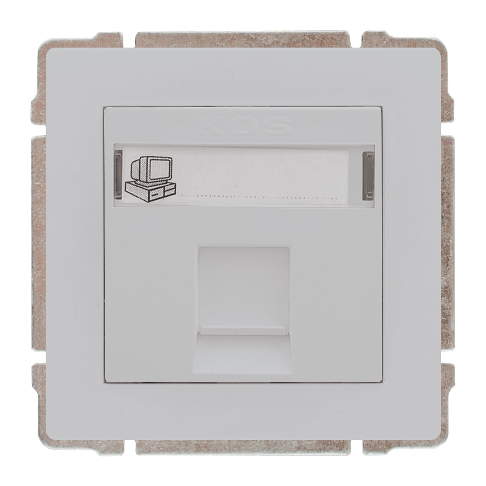 GNIAZDO KOMPUTEROWE POJEDYNCZE RJ45, BEZ RAMKI, MOLEX RJ45, KAT. 6, EKRANOWANE ALUMINIUM KOS 66 - 664066 - KOS