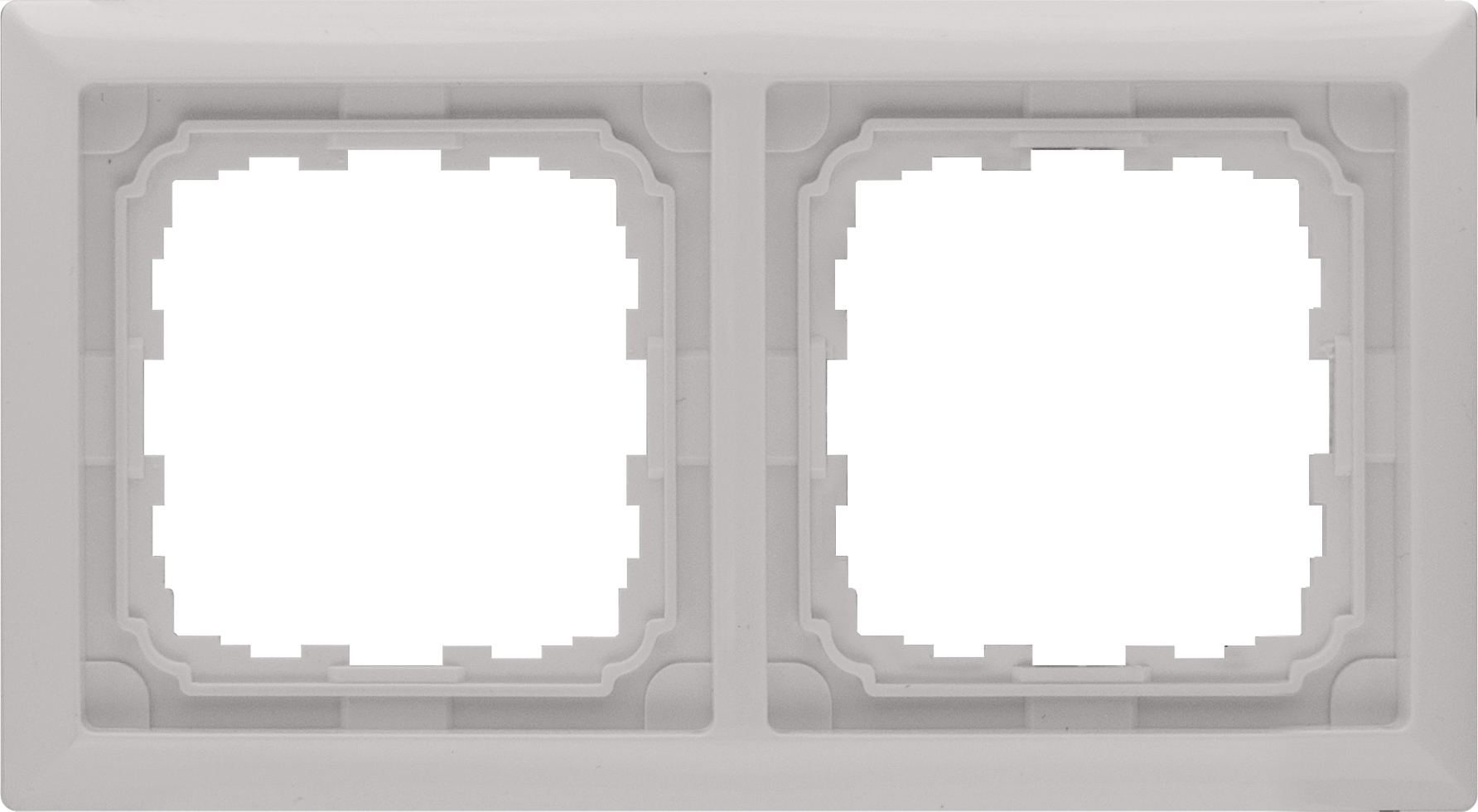 RAMKA PODWÓJNA TWORZYWO LAKIEROWANE ALUMINIUM KOS 66 - 664082 - KOS