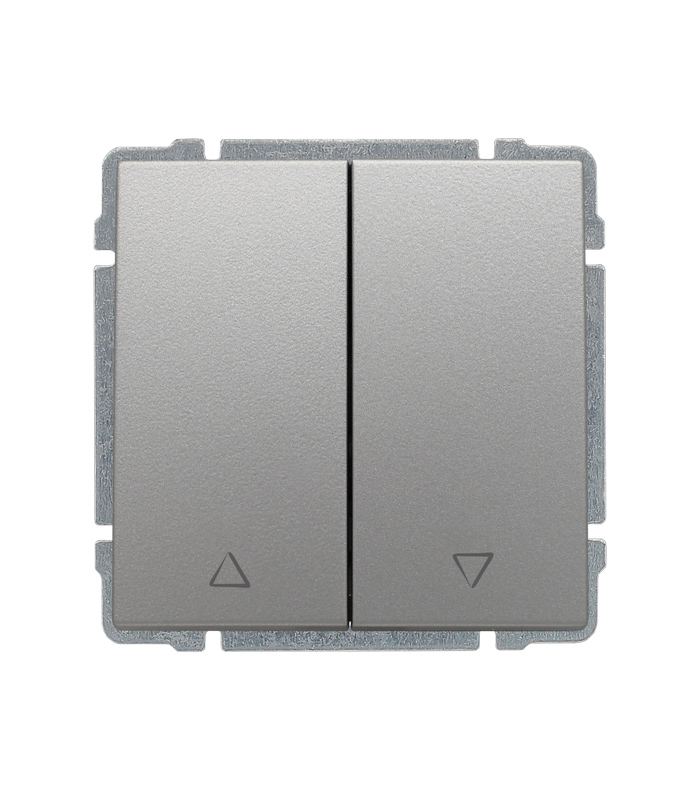 ŁĄCZNIK ŻALUZJOWY Z KLAWISZEM, BEZ RAMKI 16AX, 250V ALUMINIUM KOS 66 - 664028 - KOS