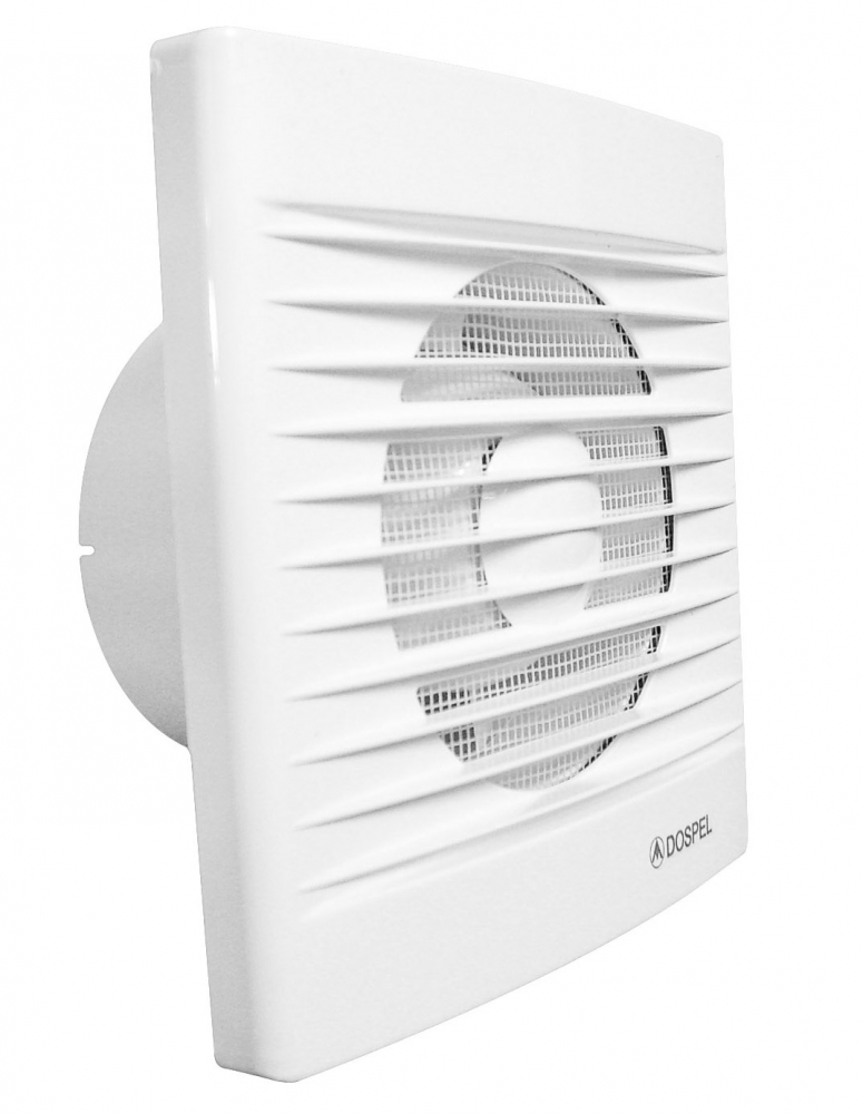 WENTYLATOR ŚCIENNY Z PRZEPUSTNICĄ I WYŁĄCZNIKIEM CZASOWYM Z HIGROSTATEM 158X158X56MM FI 100 15W BIAŁY STYL 100 WCH-P - 007-0009P - DOSPEL