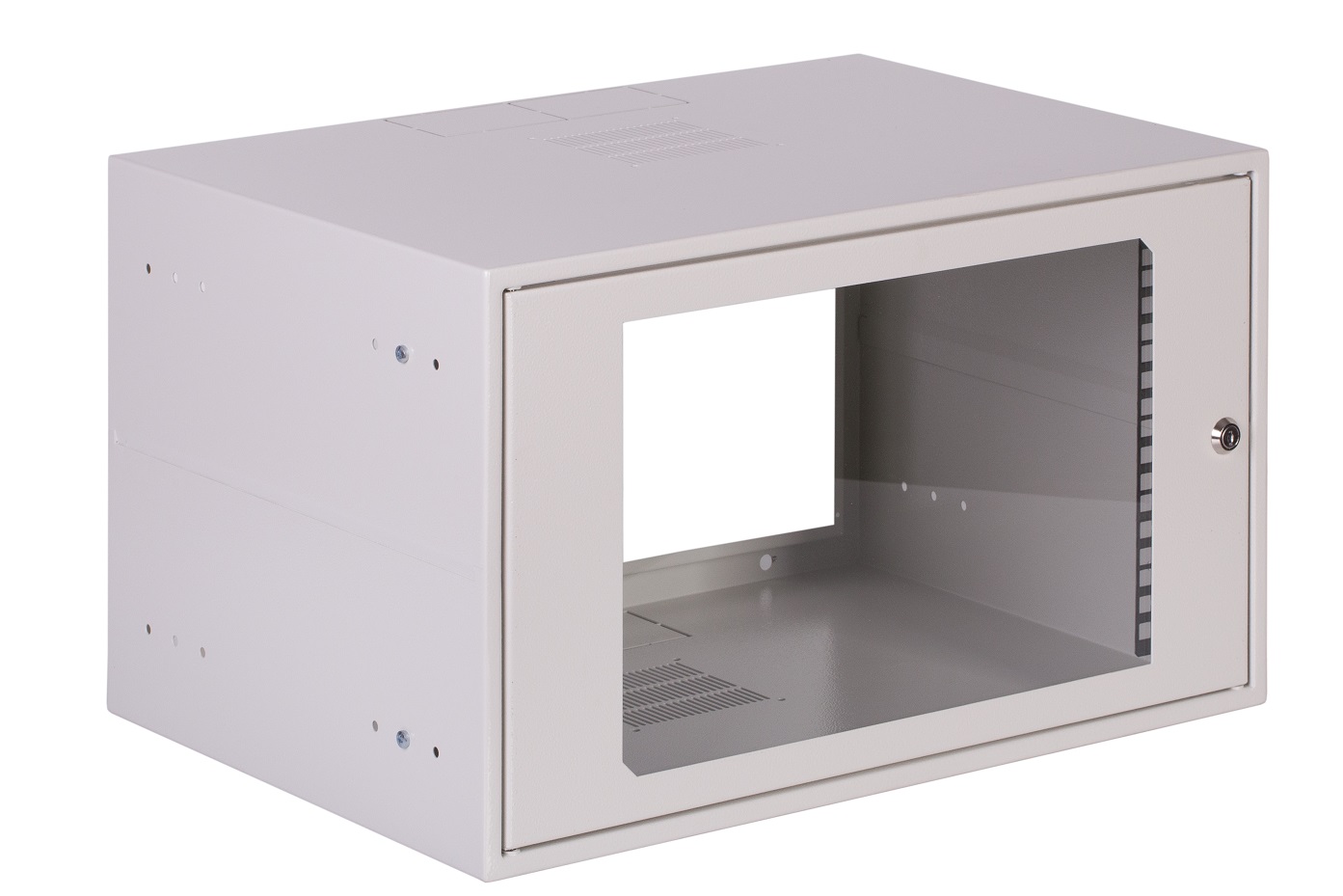 SZAFA WISZĄCA 19" 6U 328X555X400 IP30 DRZWI Z SZYBĄ - SZWS19-6U-40-DS - SABAJ