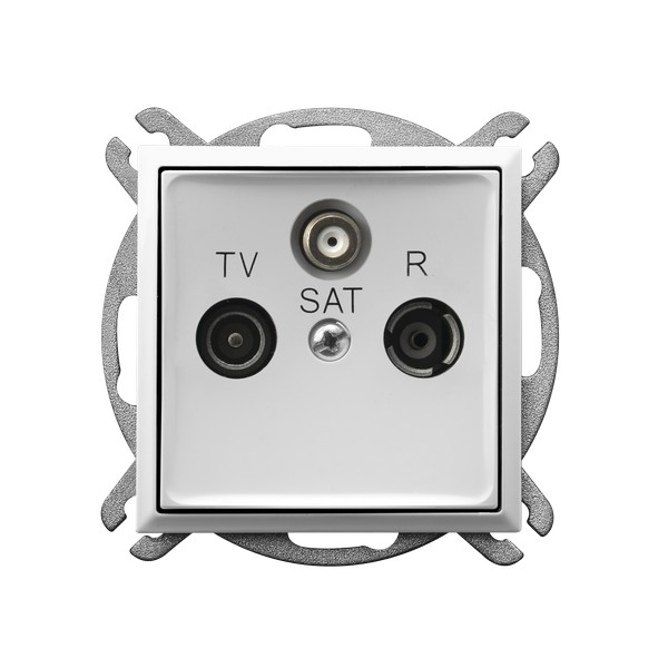GNIAZDO RTV-SAT KOŃCOWE BIAŁY ARIA - GPA-US/m/00 - OSPEL