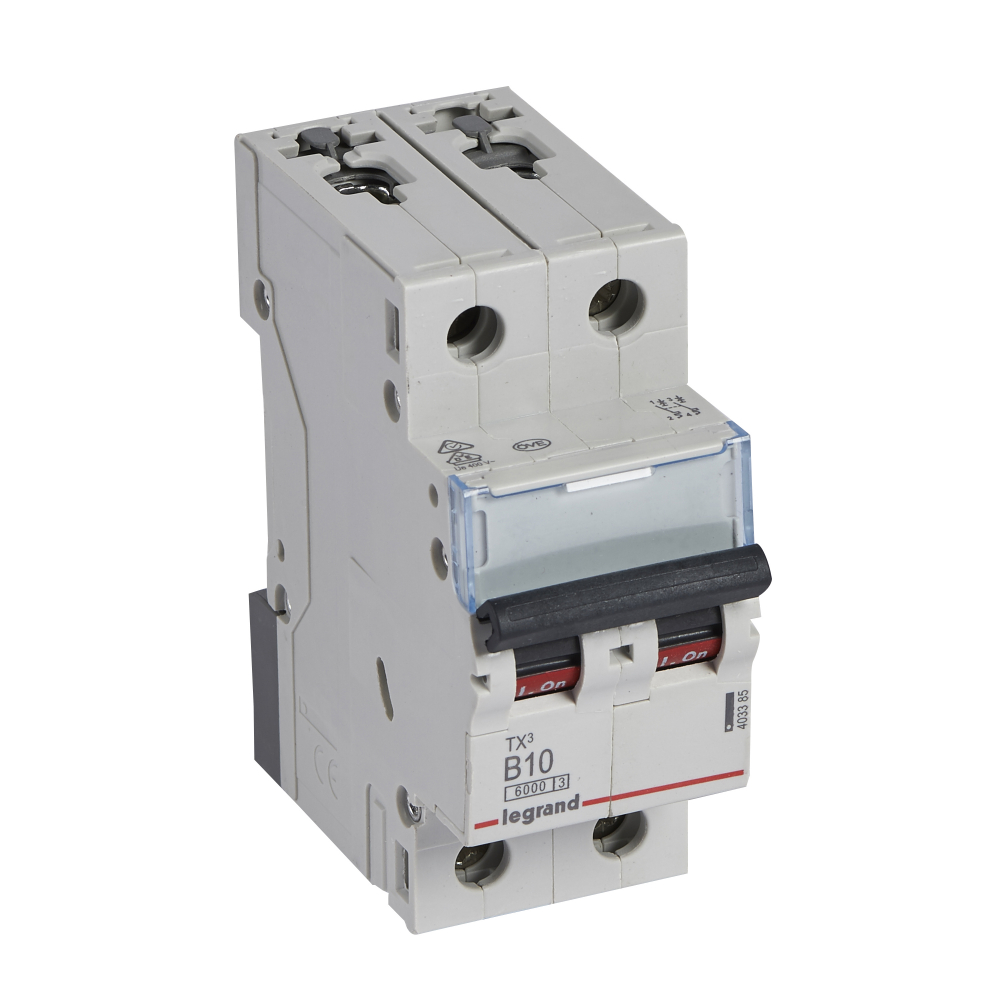 WYŁĄCZNIK NADPRĄDOWY B 10A 2 BIEGUNY S302 - 403385 - LEGRAND