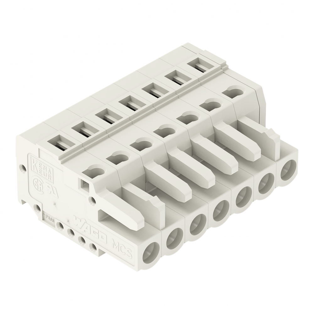 WTYK SPRĘŻYNOWY RASTER 5 MM 7-TOROWY. - 721-107/026-000 - WAGO
