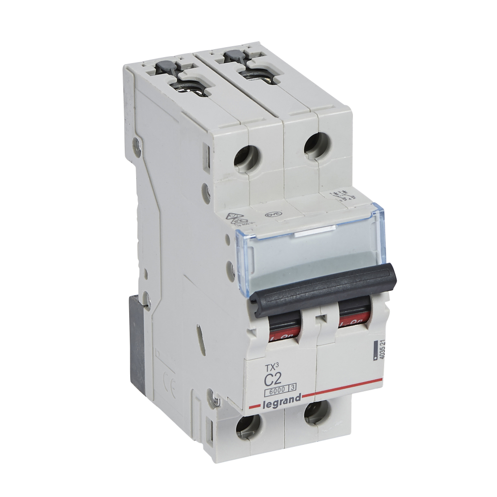 WYŁĄCZNIK NADPRĄDOWY C 2A 2 BIEGUNY S302 - 403521 - LEGRAND