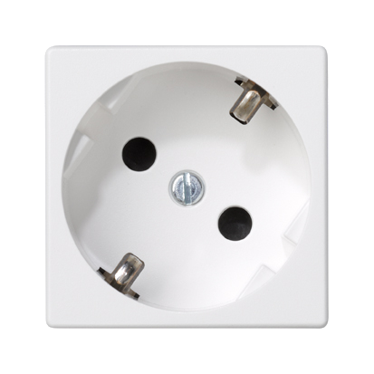 Gniazdo K45 schuko 16A/230V~; czysta biel - K01/9 - KONTAKT SIMON