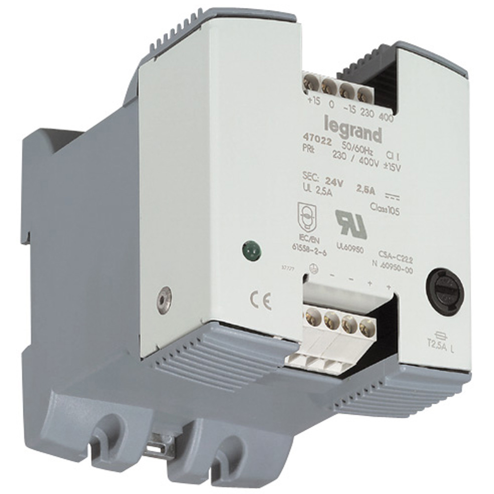 ZASILACZ JEDNOFAZOWY Z FILTREM 230-400 V/24 V 2,5 A - 047022 - LEGRAND
