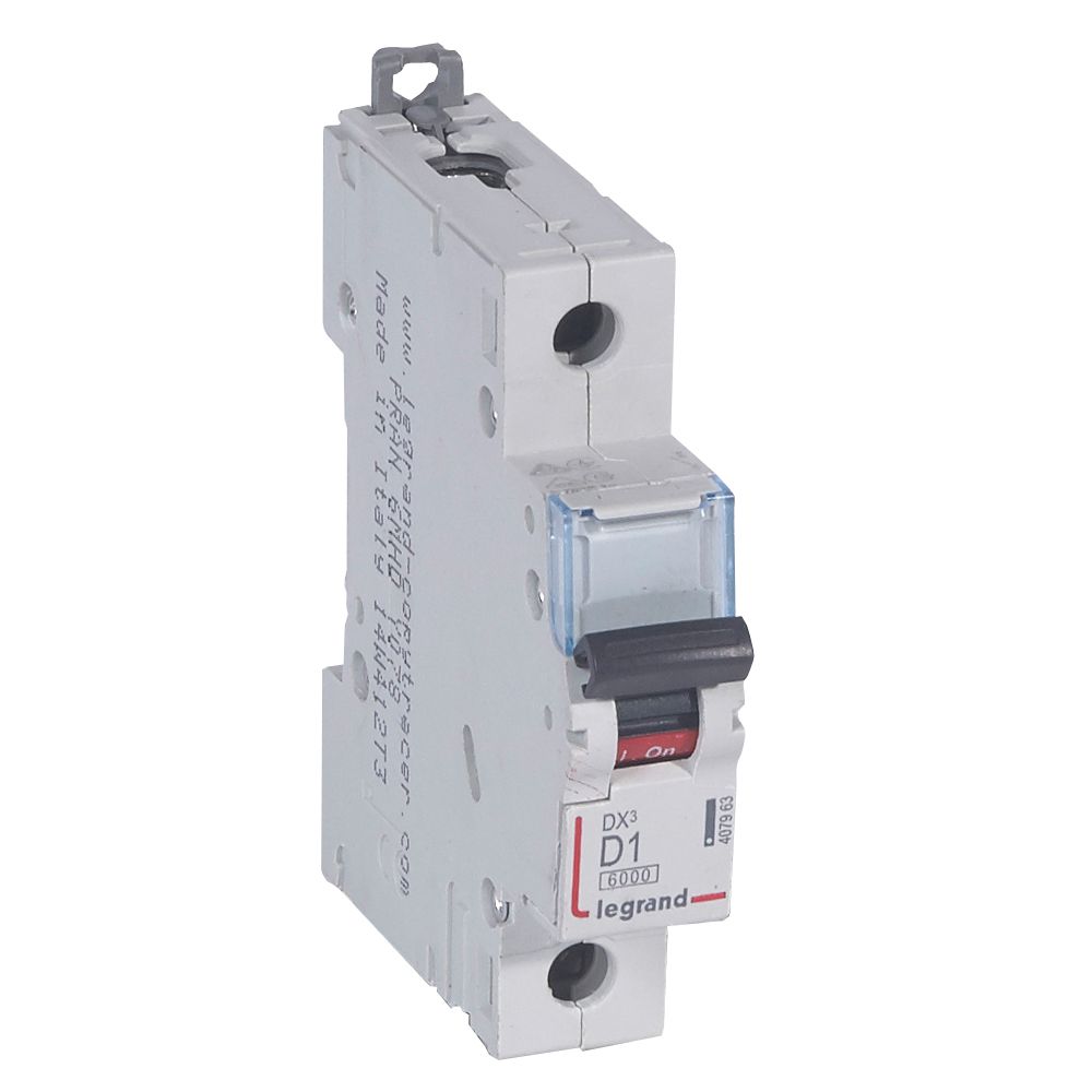 WYŁĄCZNIK NADPRĄDOWY D 1A 1 POLOWY CHARAKTERYSTYKA D SERII DX3 S 301 - 407963 - LEGRAND