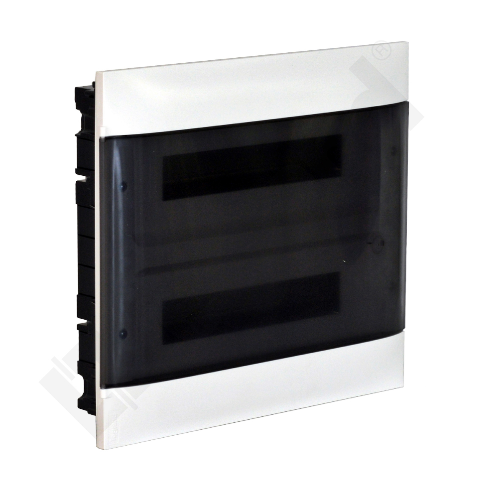 ROZDZIELNIA WNĘKOWA 2X12 Z DRZWIAMI PRZEZROCZYSTYMI DO ŚCIAN PEŁNYCH PRACTIBOX S - 135372 - LEGRAND