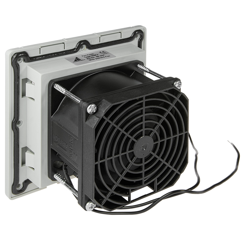WENTYLATOR ŚCIENNY Z FILTREM 4 WBUDOWANE KLAMRY ZAPADKOWE 120X120X24MM 12W 120V AC/230V AC SZARY WEF4 - 86.204 - ELEKTROPLAST OPATÓWEK