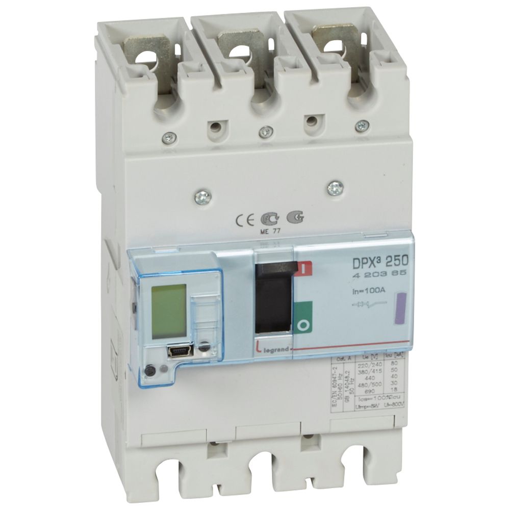 WYŁĄCZNIK 100A 3-POLOWY 50KA DPX3 250 EL - 420365 - LEGRAND
