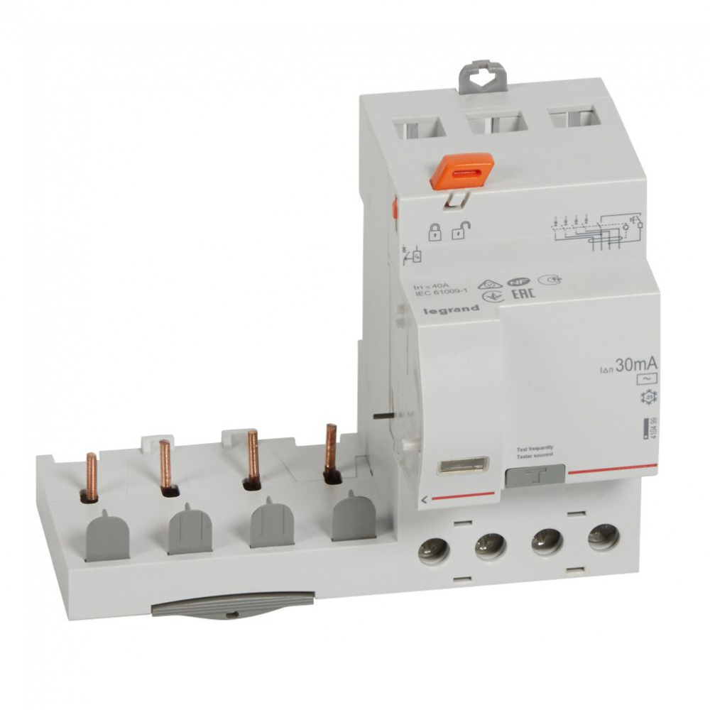 BLOK RÓŻNICOWY 40A 30MA 4-POLOWY TYP AC SERII DX3 PR 304 - 410499 - LEGRAND