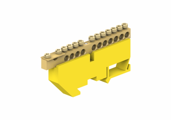 LISTWA ZACISKOWA ŻÓŁTA 11 - MODUŁOWA /11 x 16mm2 - 1 x 35mm2/ TYP LZN1102-Z - R739596 - AN-KOM Sp. z o.o.