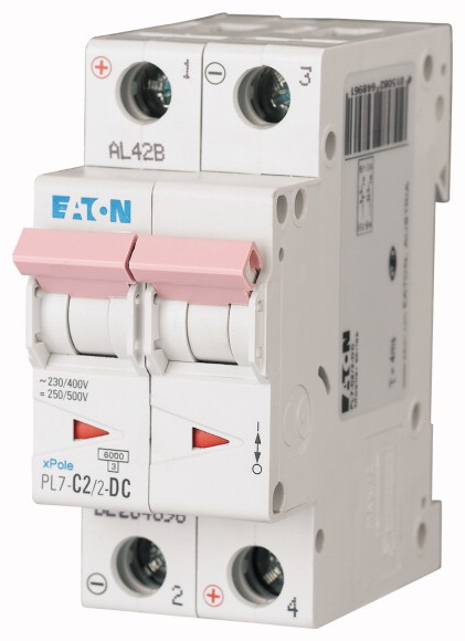 PL7-C2/2-DC WYŁĄCZNIK NADPRĄDOWY 10KA DC - 264896 - EATON