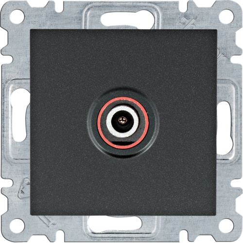 lumina Gniazdo pojedyncze TV dla instalacji indywidualnych, czarny - WL3213 - HAGER
