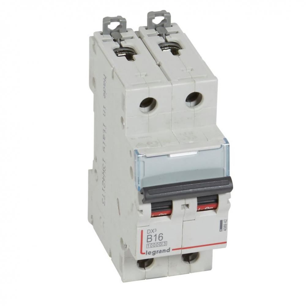 WYŁĄCZNIK NADPRĄDOWY B 16A 2 POLOWY CHARAKTERYSTYKA B SERII DX3 S 312 - 408942 - LEGRAND
