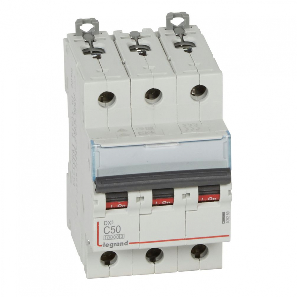 WYŁĄCZNIK NADPRĄDOWY C 50A 3 POLOWY CHARAKTERYSTYKA C SERII DX3 S313 - 409259 - LEGRAND