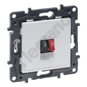 GNIAZDO GŁOŚNIKOWE POJEDYNCZE BIAŁY NILOE STEP - 863185 - LEGRAND