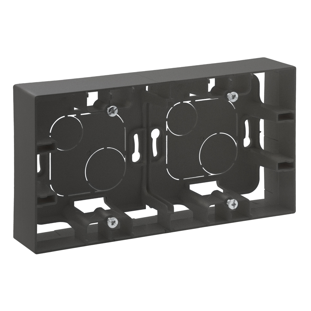 PUSZKA PODWÓJNA NATYNKOWA STALOWY NILOE STEP - 863498 - LEGRAND
