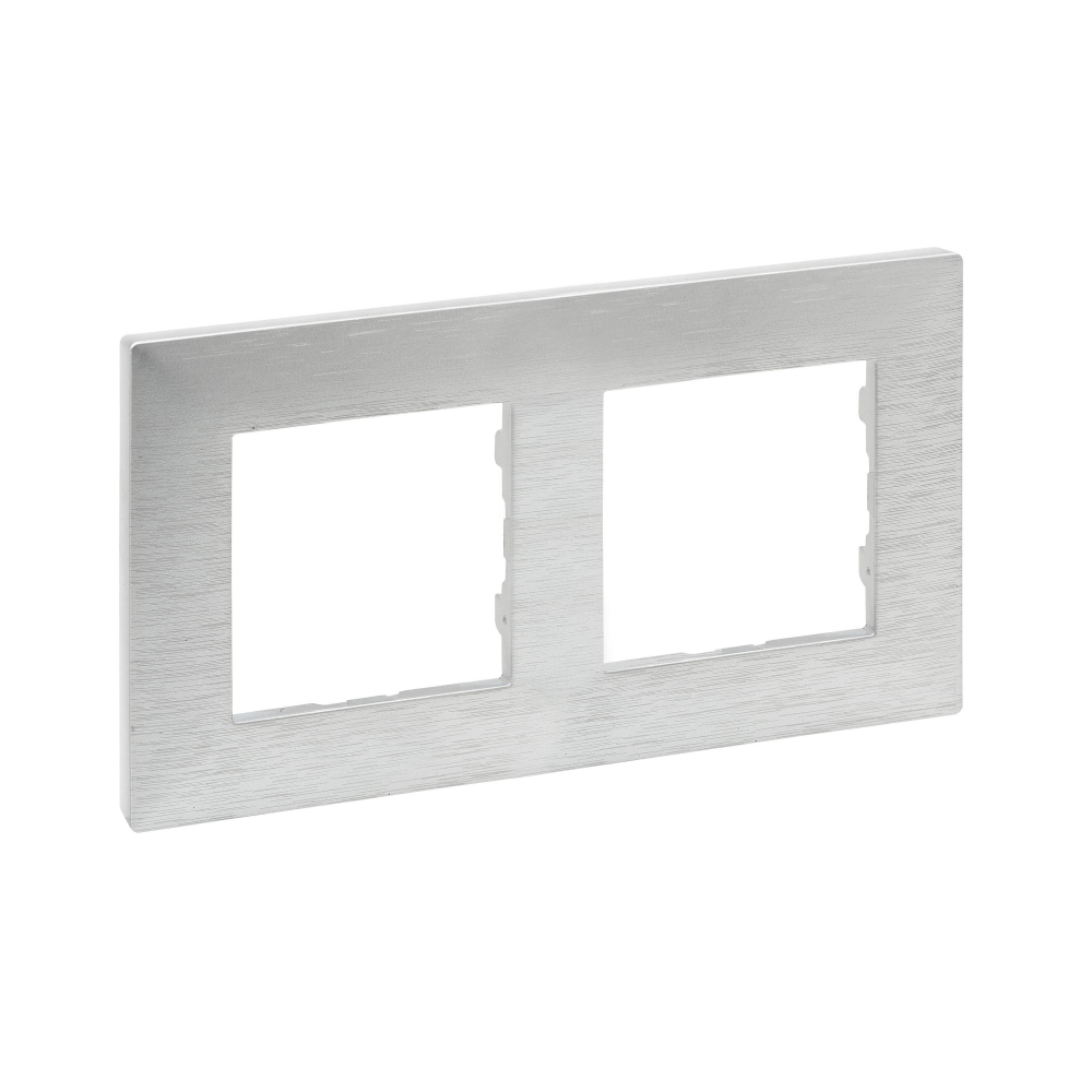 RAMKA PODWÓJNA SZCZOTKOWANE ALUMINIUM NILOE STEP - 863892 - LEGRAND