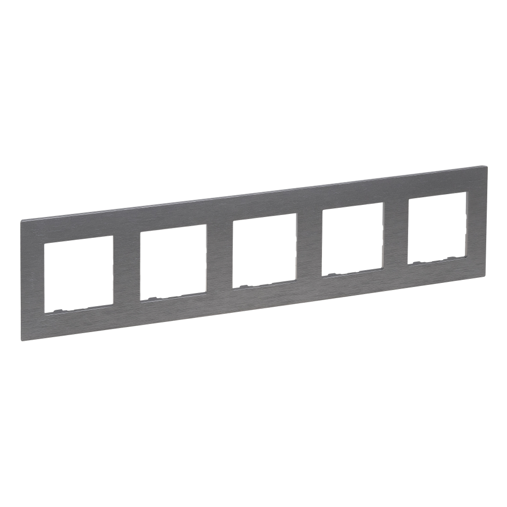 RAMKA PIĘCIOKROTNA SZCZOTKOWANA STAL NILOE STEP - 863995 - LEGRAND