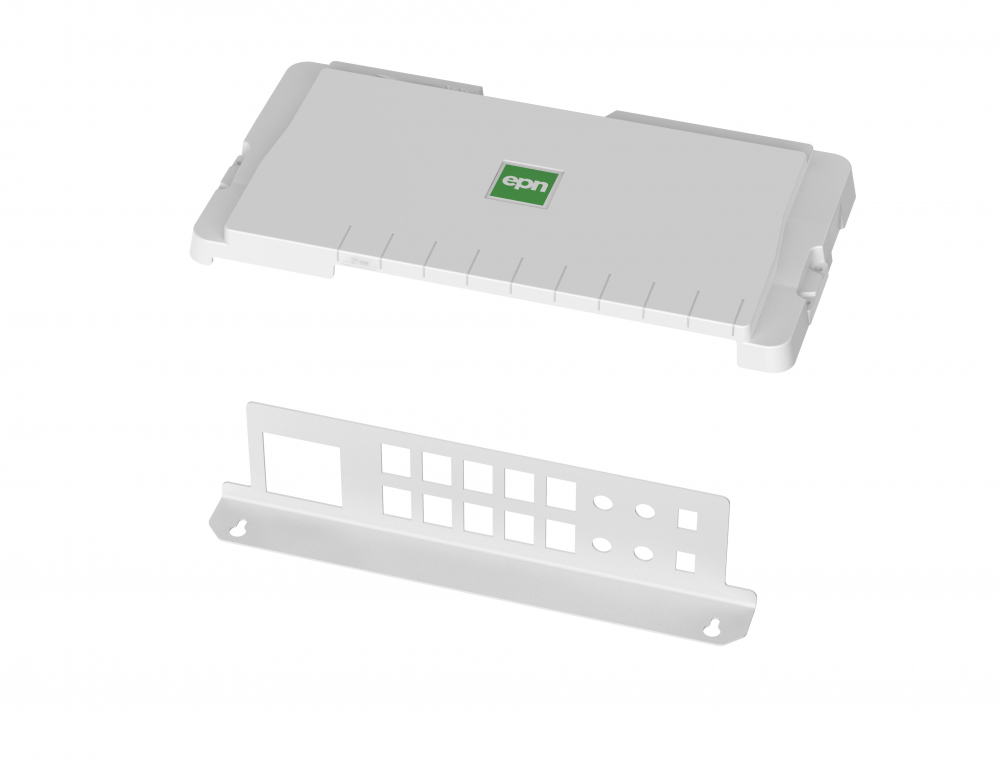 MSF PATCH-PANEL 18-PORTOWY METALOWY + POKRYWA - 2000-48 - ELEKTRO-PLAST NASIELSK