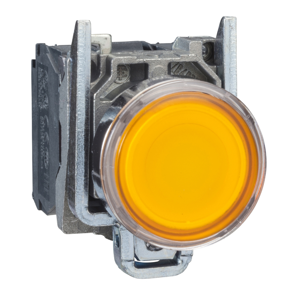 Przycisk płaski pomarańczowy LED 230-240V metalowy - XB4BW35M5 - SCHNEIDER ELECTRIC