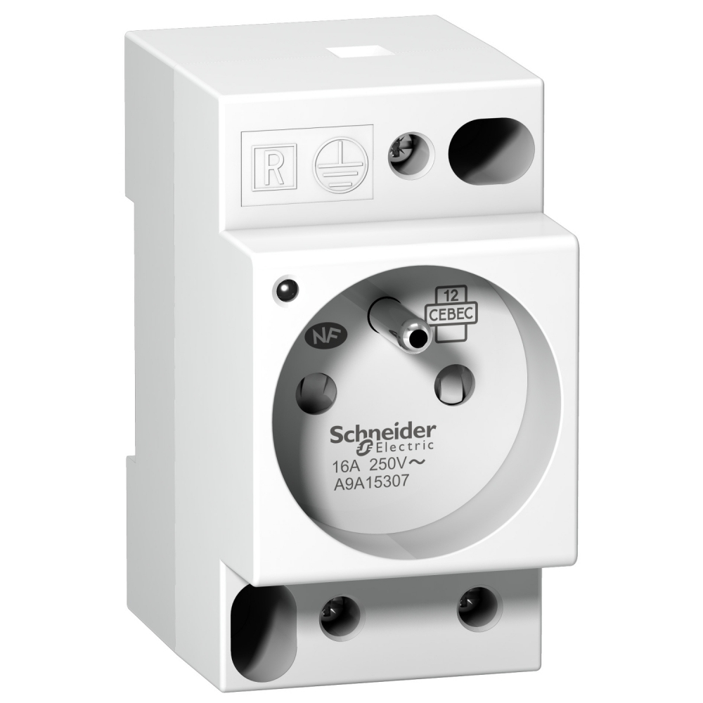 Gniazdo modułowe iPC-F-I z bolcem, z lampką. - A9A15307 - SCHNEIDER ELECTRIC