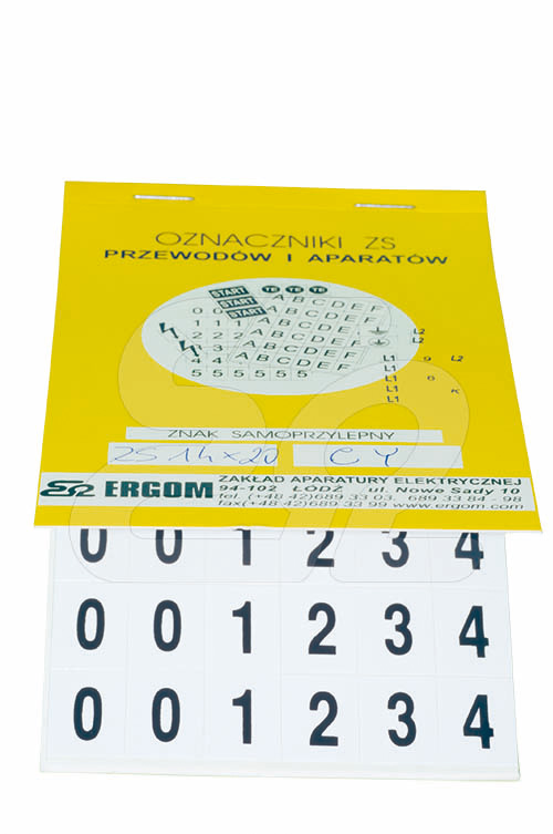 ZNAKI SAMOPRZYLEPNE ZS 14*20/BN. - E04ZP-02030106100 - ERGOM
