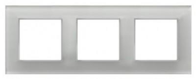 Ramka potrójna Aria Prestige - białe szkło - R-3UGC/31/00 - OSPEL