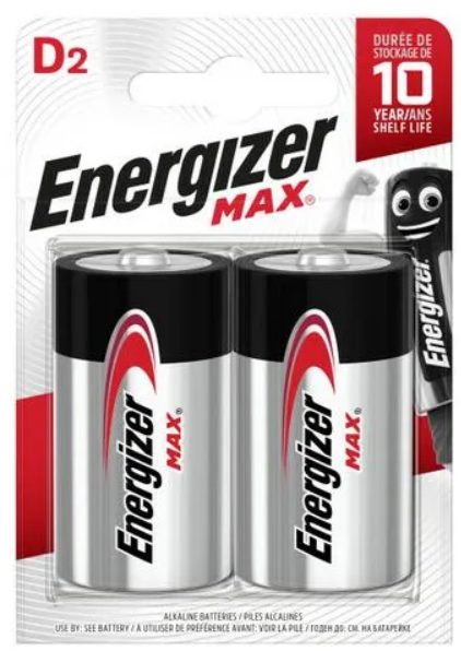 BATERIA ALKALICZNA LR20 MAX D /2SZT/ - 7638900426823 - ENERGIZER