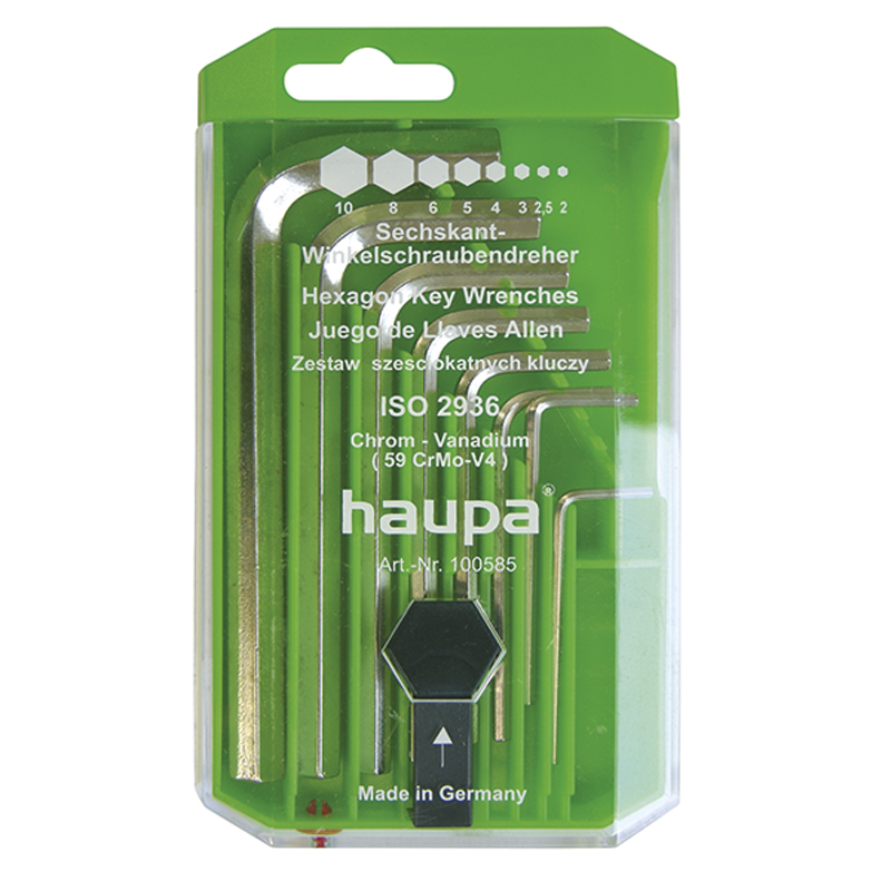 ZESTAW KLUCZY IMBUSOWYCH 2-10 MM - 100585 - HAUPA