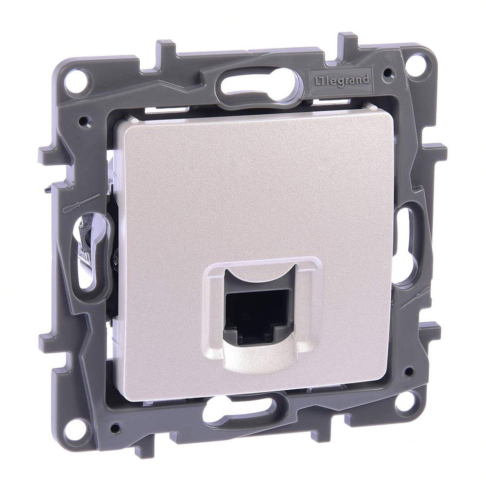 GNIAZDO KOMPUTEROWE POJEDYNCZE RJ45 KAT. 5 UTP PERŁOWY NILOE SELECTION - 762471 - LEGRAND