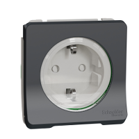 Mureva, mechanizm gniazda schuko, zaciski bezgwintowe, antracytowy - MUR36134 - SCHNEIDER ELECTRIC