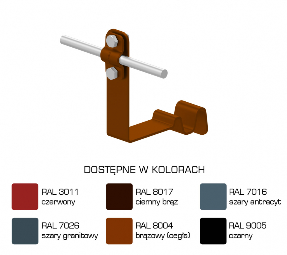 Uchwyt dach.prof.pros.Z-śr. WZÓR 32 H=10cm /LA/ TYP AN-26I/LA/ - E464340 - AN-KOM Sp. z o.o.