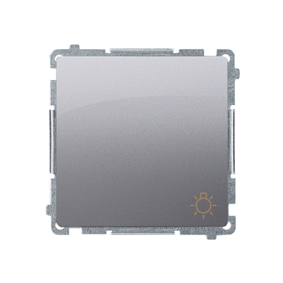 Przycisk światło (moduł) 10AX, 250V~, szybkozłącza; stal inox - BMS1.01/21 - KONTAKT SIMON